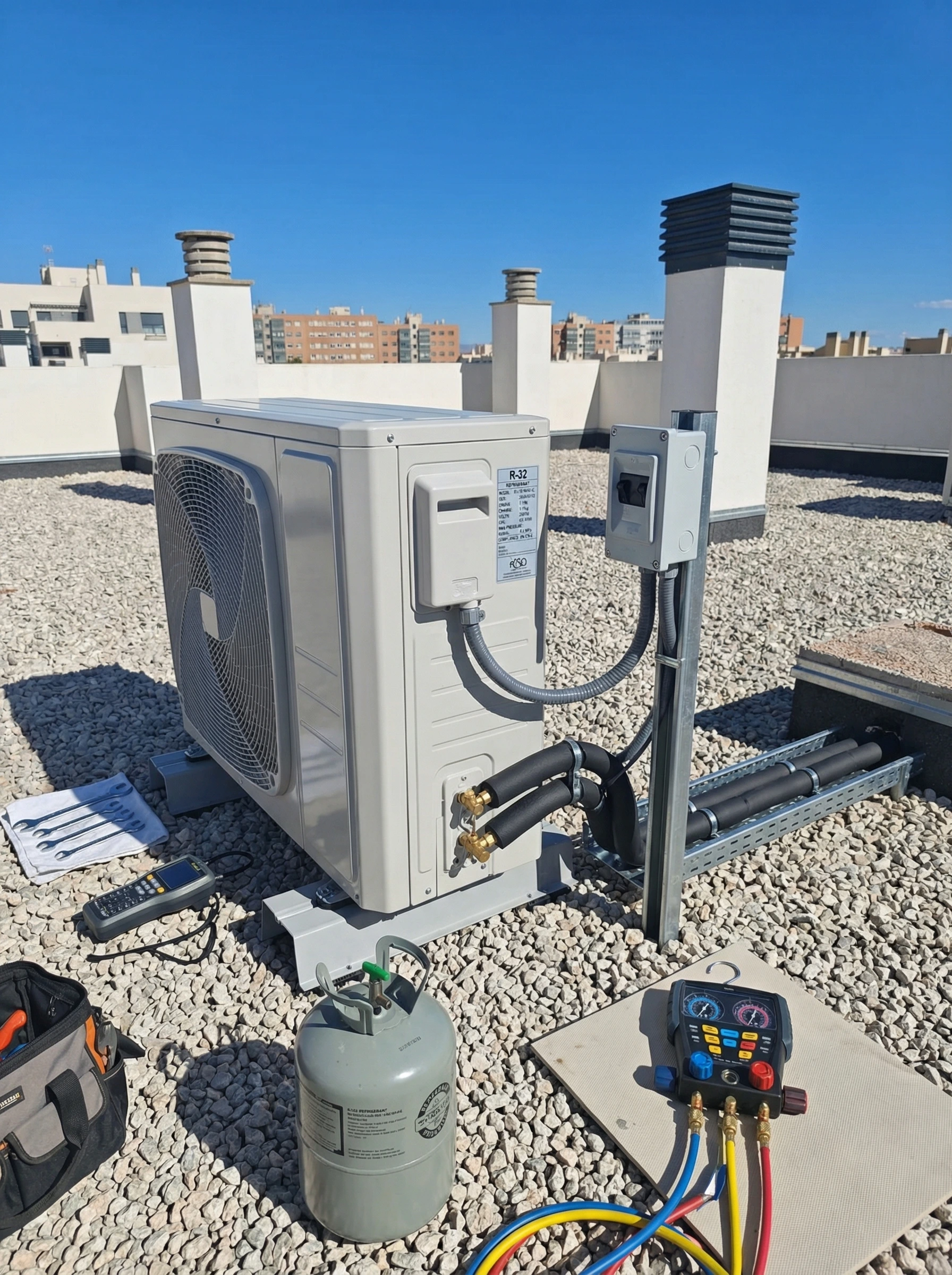 Instalación de aire acondicionado split en vivienda en Cartagena, Murcia